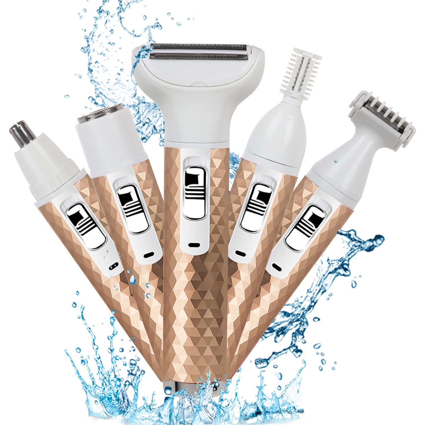 5-in-1 Women's Electric Shaver – Body, Bikini & Nose Hair Trimmer