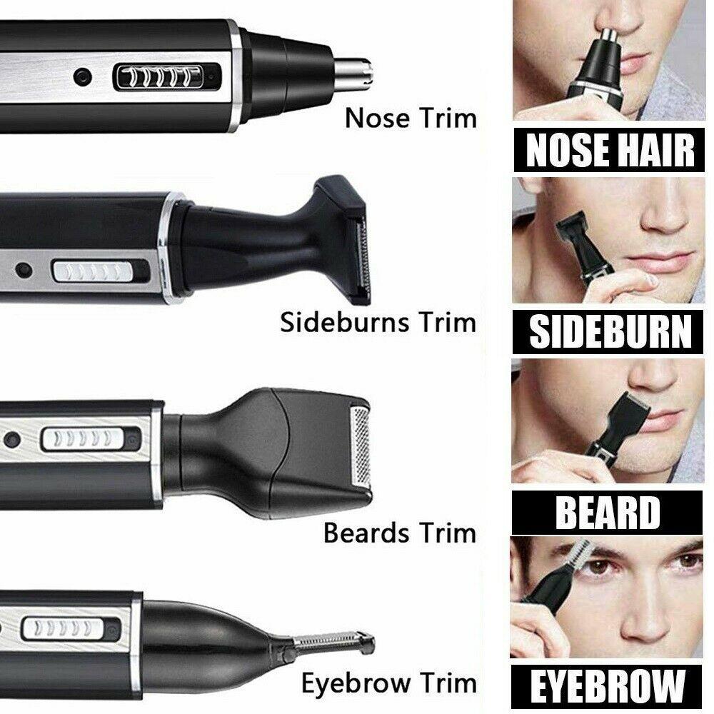 4-in-1 Nose, Ear & Facial Hair Trimmer – Rechargeable