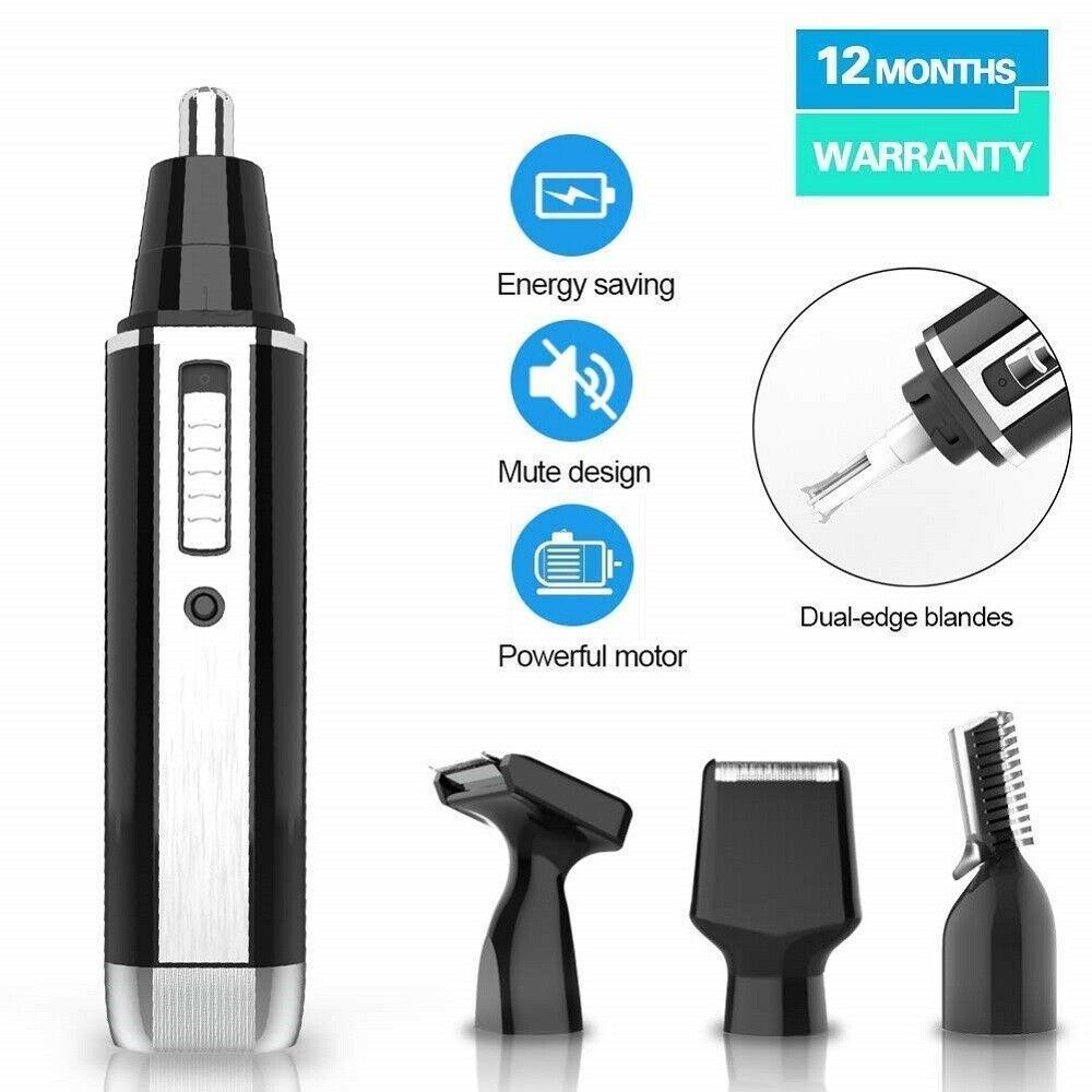 4-in-1 Nose, Ear & Facial Hair Trimmer – Rechargeable