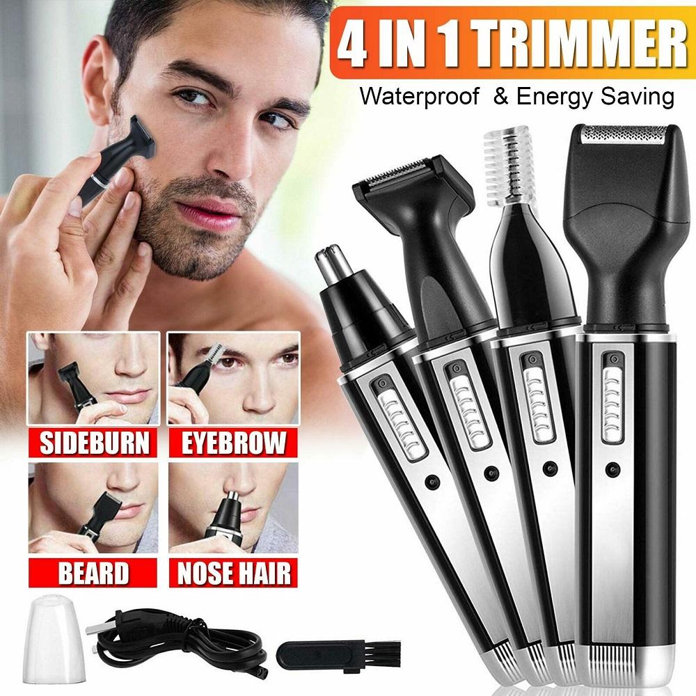 4-in-1 Nose, Ear & Facial Hair Trimmer – Rechargeable