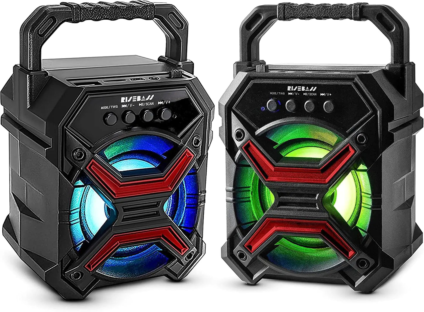 Portable Wireless Bluetooth Speaker – Rechargeable Speaker with TWS & LED Lights