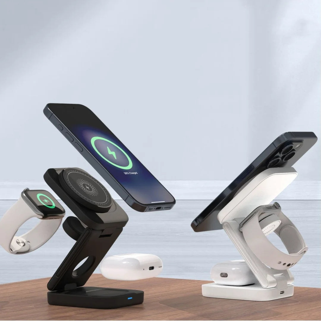 3-in-1 Foldable Magnetic Wireless Charger