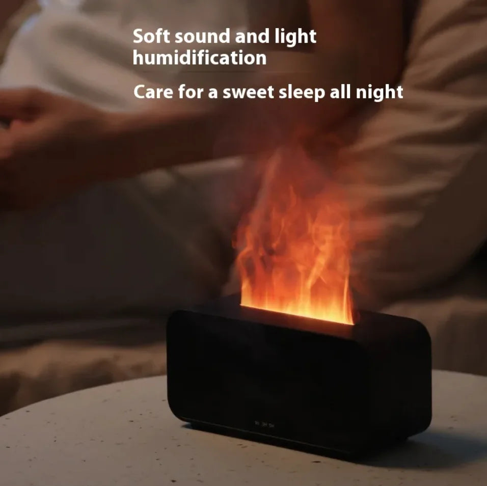 Flame Aroma Diffuser & Humidifier – LED Flame Light & Mist Maker