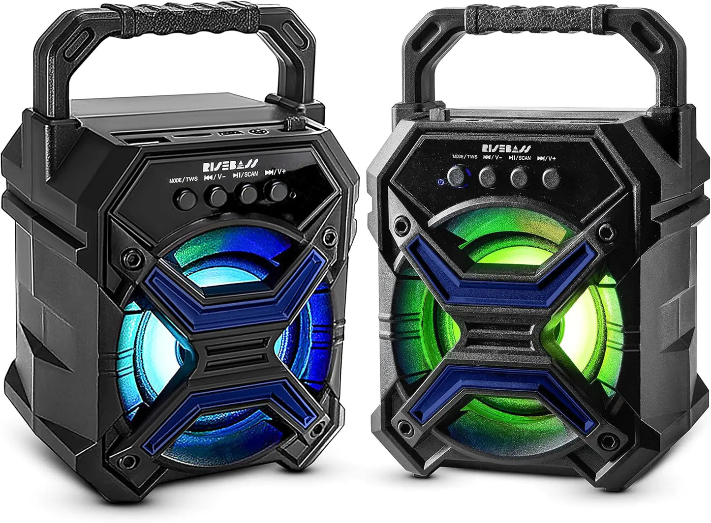 Portable Wireless Bluetooth Speaker – Rechargeable Speaker with TWS & LED Lights
