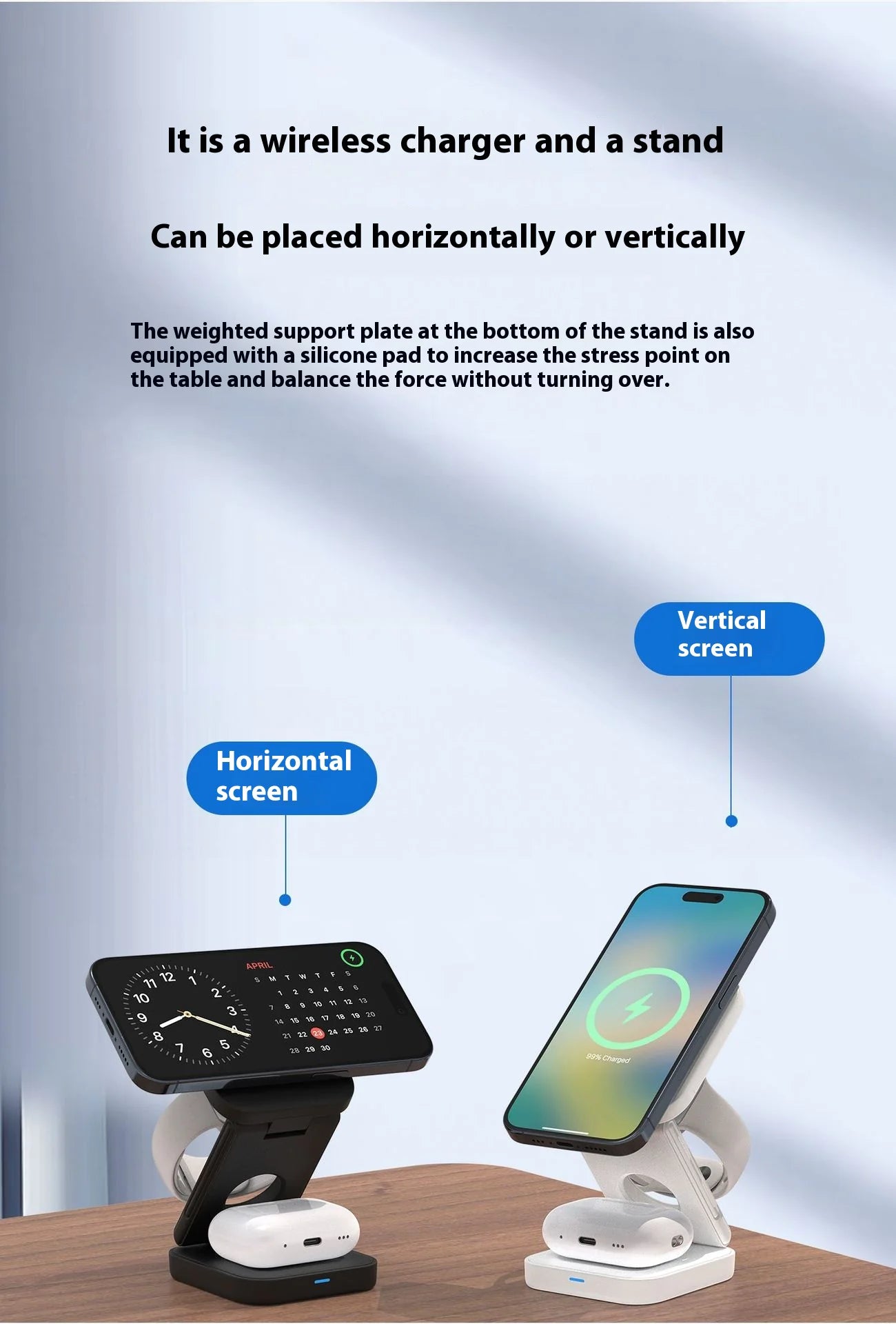 3-in-1 Foldable Magnetic Wireless Charger