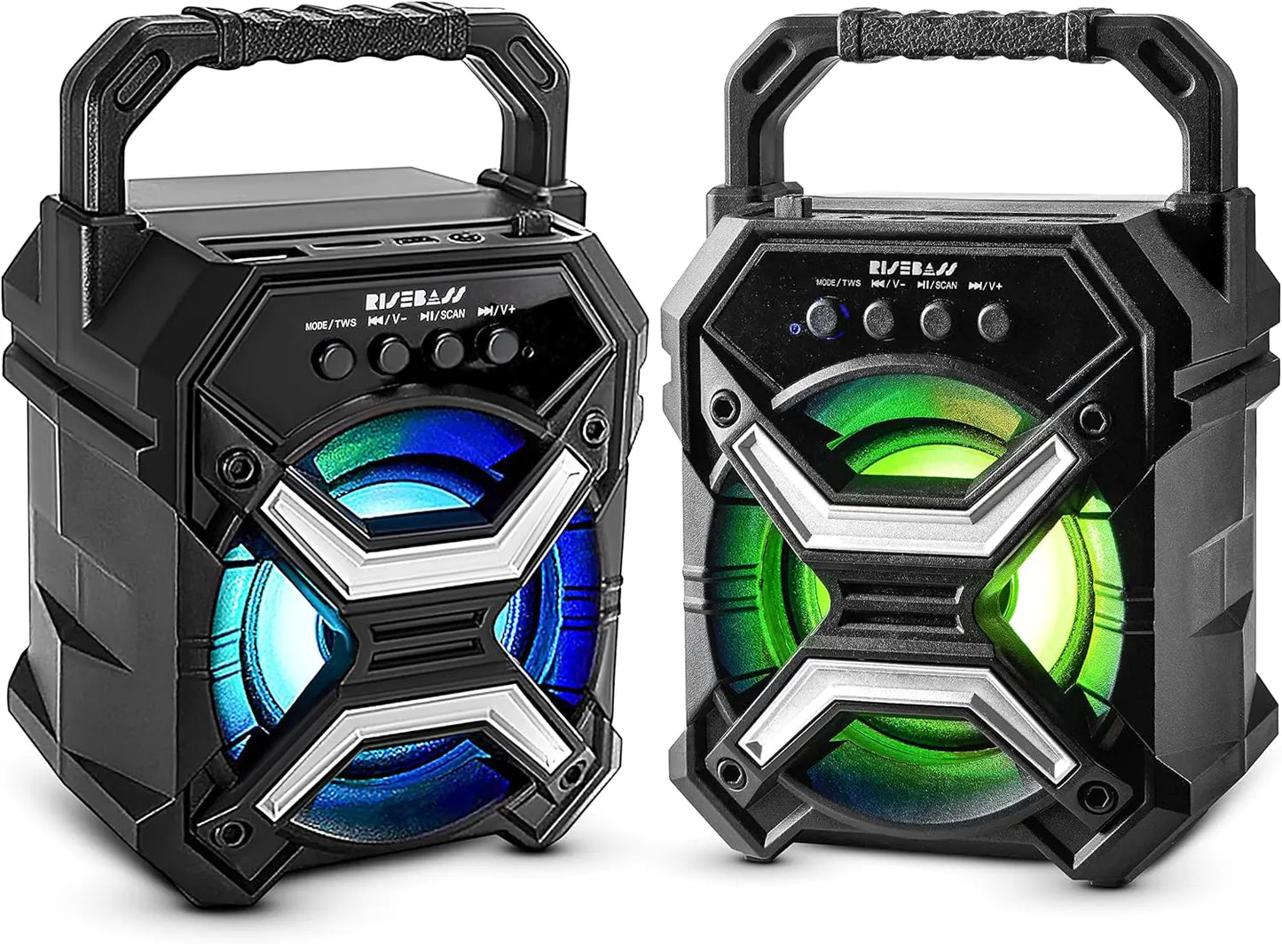 Portable Wireless Bluetooth Speaker – Rechargeable Speaker with TWS & LED Lights