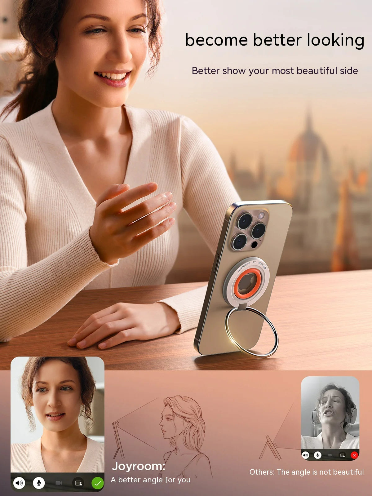 Silicone Magnetic Ring Phone Holder – 360° Rotatable Phone Grip