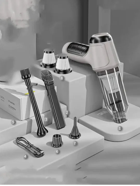 Portable Car Vacuum Cleaner – High Suction & Attachments