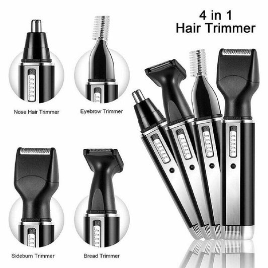 4-in-1 Nose, Ear & Facial Hair Trimmer – Rechargeable