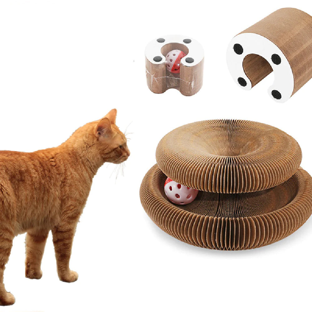 Magic Organ Cat Scratcher – Wooden Corrugated Toy
