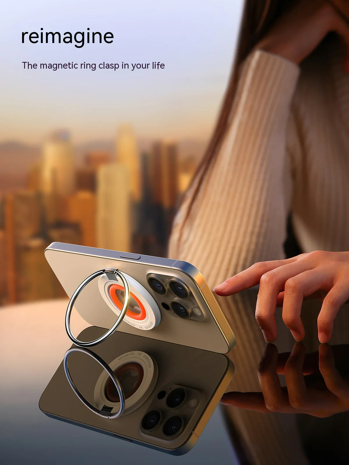 Silicone Magnetic Ring Phone Holder – 360° Rotatable Phone Grip