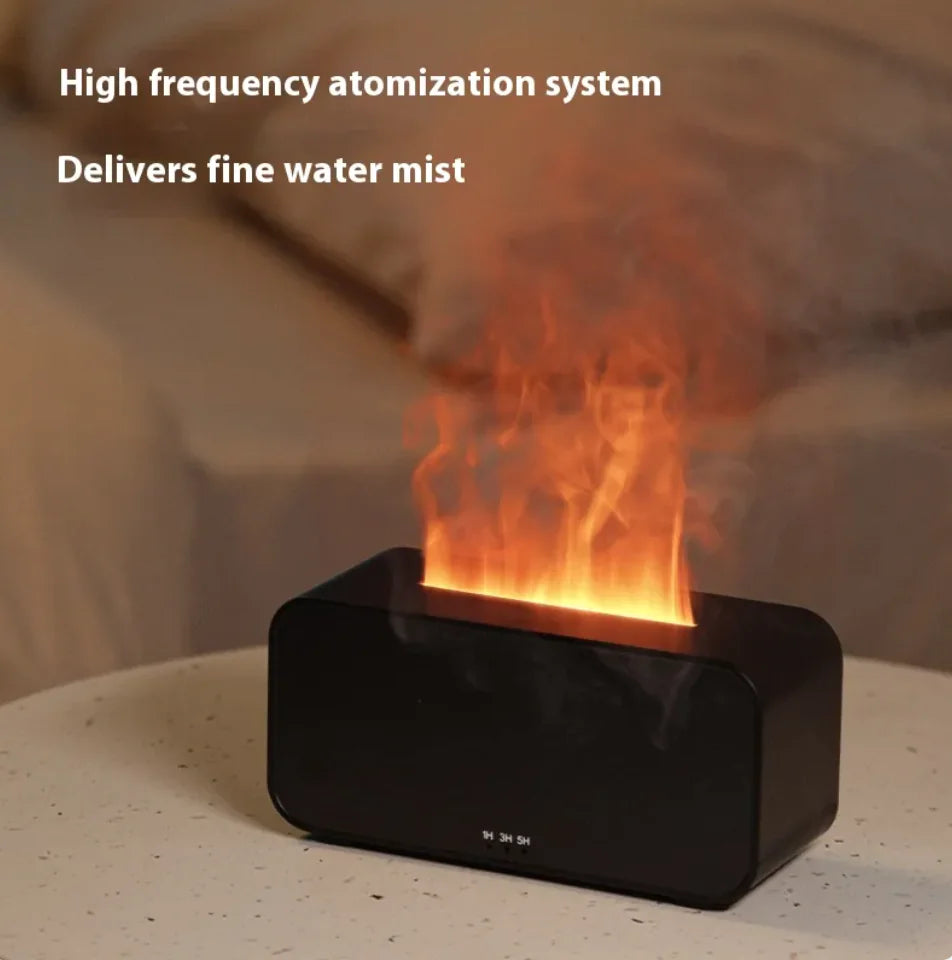 Flame Aroma Diffuser & Humidifier – LED Flame Light & Mist Maker